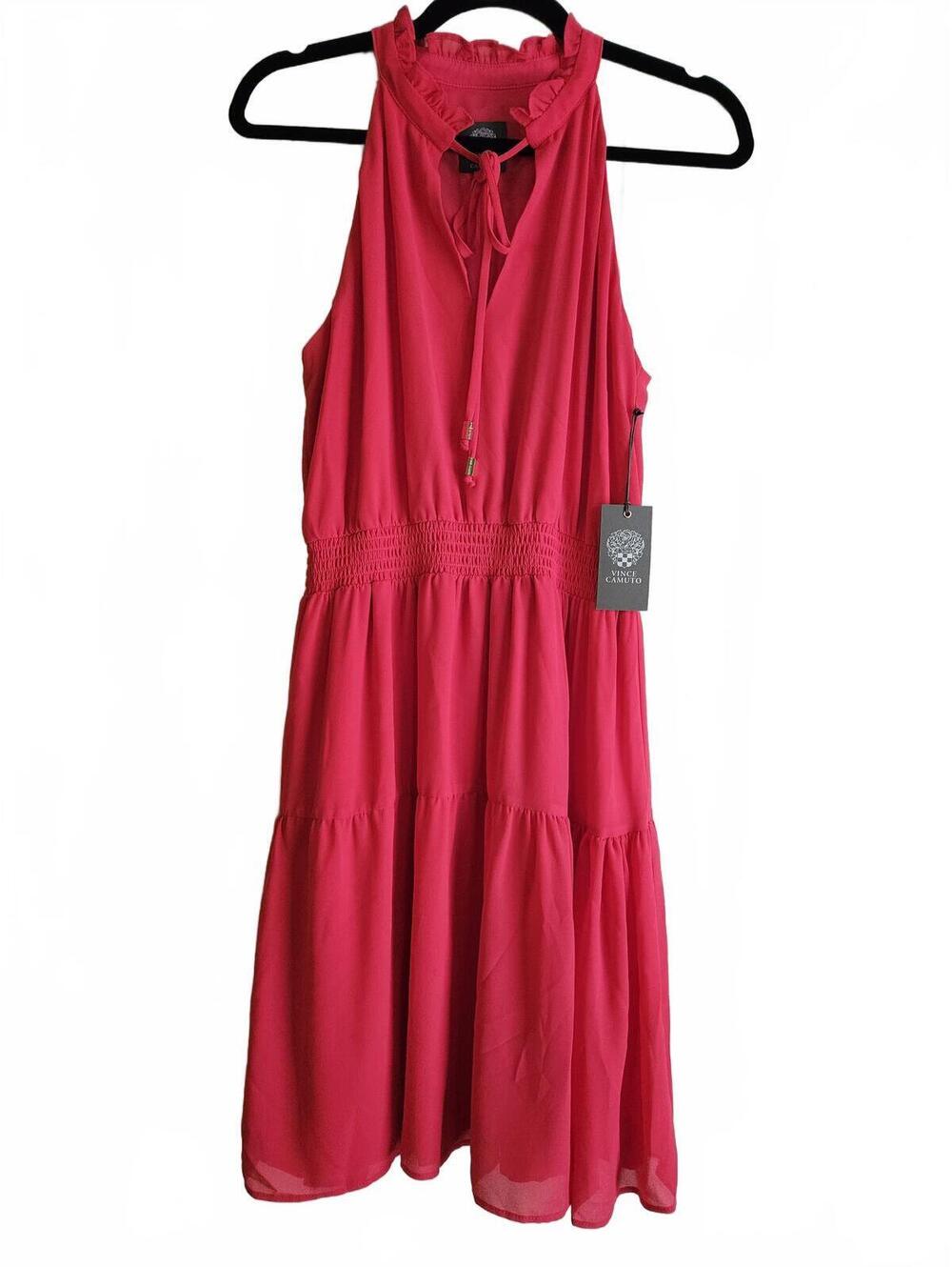 Vince Camuto Cherry Red Sleeveless Midi Dress Size 8
